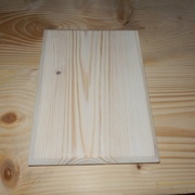 Bout de planche préparé : dégauchi/raboté, chanfreiné, huilé, prêt à servir.