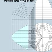 fig 3/ Tracé de la herse de la coupe hyperbolique