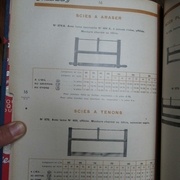 Goldenberg 1935: scies à araser, scies à tenons