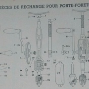 Pièces de rechange pour porte-forets, Peugeot Frères 1938