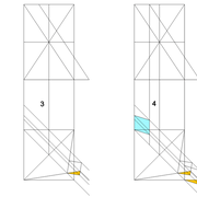 **3-4/** Tracé du pied vus en plan