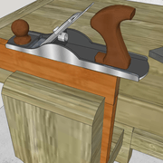 **2/** Apres montage définitif et aboutage, nous replanissons les champs extérieurs  tout en préservant l'équerrage .