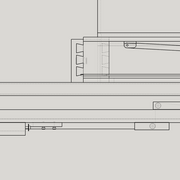 Vue de côté en coupe du mécanisme