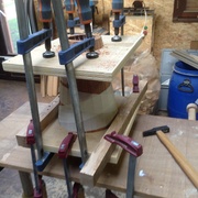 Collage du cône serrage avec l'aide des deux disques alésés conique