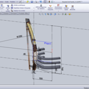 Esquisse du montant arrière sur le blueprint