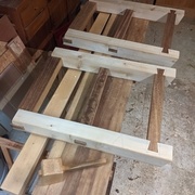 Premier assemblage à blanc des tréteaux