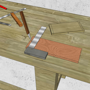 **1/** Tracé d’équerre de l'assemblage.