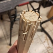 Découpe d'un octogone pour le tenon.