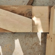 Ajustement des tenons des arbalétriers pour que ça affleure correctement