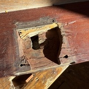 Etat initial tiroir, rebouchage à la cire