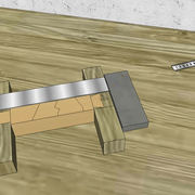 7/ Apres avoir coupés tout les abouts, nous vérifions nos équerrages.