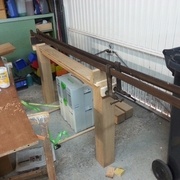 Collage pieds-traverses avec des serres joints de 2.1m acheté 20€ la paire a Emmaüs !!!!!