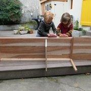 1er confinement : ponçage banquette