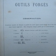 Qualité des outils forgés