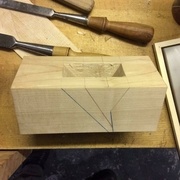 Tracé soigné de la géométrie de l'embouchure sur le fût