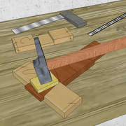 **6a/** L’emboîtage doit être faite légèrement au marteau avec une cale, sans trop forcer.