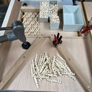 Je n'ai pas résisté à assembler une partie du premier panneau dès les premiers kumikos terminés