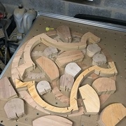 Toutes les pièces découpées