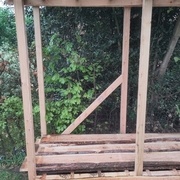 Vue d'un renfort à l'arrière de la structure.