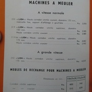 Machines à meuler, Peugeot Frères 1950