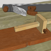 Pointage du trusquin pour tirer de large
