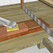 **d/** Nous scions le désabout et les abouts .