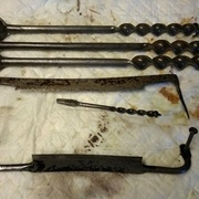 Tarière et plane nettoyées