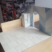 Parquet et cloison dans la future cuisine