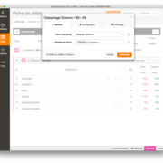 Configuration du calepinage - Matière