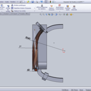Découpe de l'accoudoir par dessus