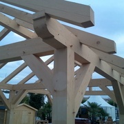 fig 3  Sortie de panne sablière chantournée de auvent  http://www.marin-ecobois.com