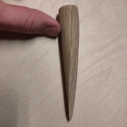 Une cheville coupée en diagonale.