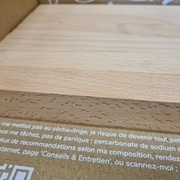 Champs et parement de mon avivé de hêtre, on voit très bien la différence de motif que je n'avais pas vue initialement