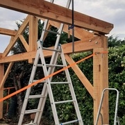 Levage des pannes pour installation des bracons