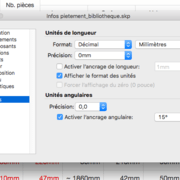 Fenêtre "Infos sur le modèle"