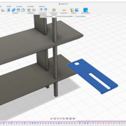 Le gabarit 3D réalisé en même temps que le meuble.