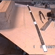 bloc de main courante , portion intermédiaire sur élévation d épure