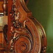 pilastre noyaux creux néoclassique louis xv sculpté