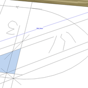 Vraie longueur de la traverse biaise .