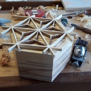 Préparation du collage du kumiko