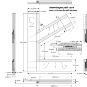 Dessin orthogonal de la pièce d'apprentissage assemblages petit cadre moulures/rainures.