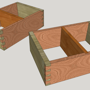 La pièce d'apprentissage : Assemblages d'angle et intermédiaire à queues d'arondes et droites