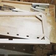 Avant vissage des roulettes