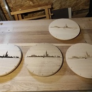 2 frêne & 2 chêne (différents réglages), avant huilage