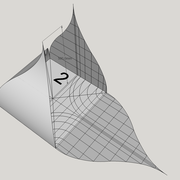 Volume du dôme de pyramide en courbe reconstitué