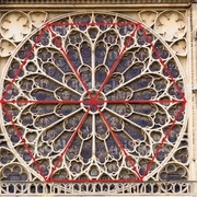 La célèbre  rosace de Notre Dame a partir de l'hexagone régulier :