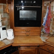 Planche à découper escamotable (Hêtre) sous les tiroirs