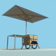 Modélisation du principe d'une remorque déployée