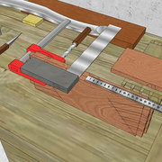 **1/** Nous traçons l'emplacement centré des assemblages.