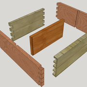 La pièce d'apprentissage : Assemblages d'angle et intermédiaire à queues d'arondes et droites